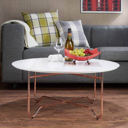 Bright White Elegant Coffee Table - Snow-white style.